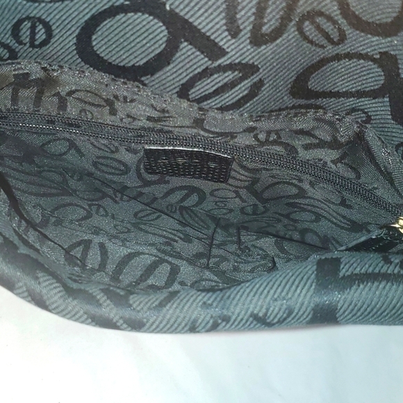 Bebe Black Animal Print Details  Faux Fur Studded Shoulder Bag Hand Bag - Picture 11 of 13